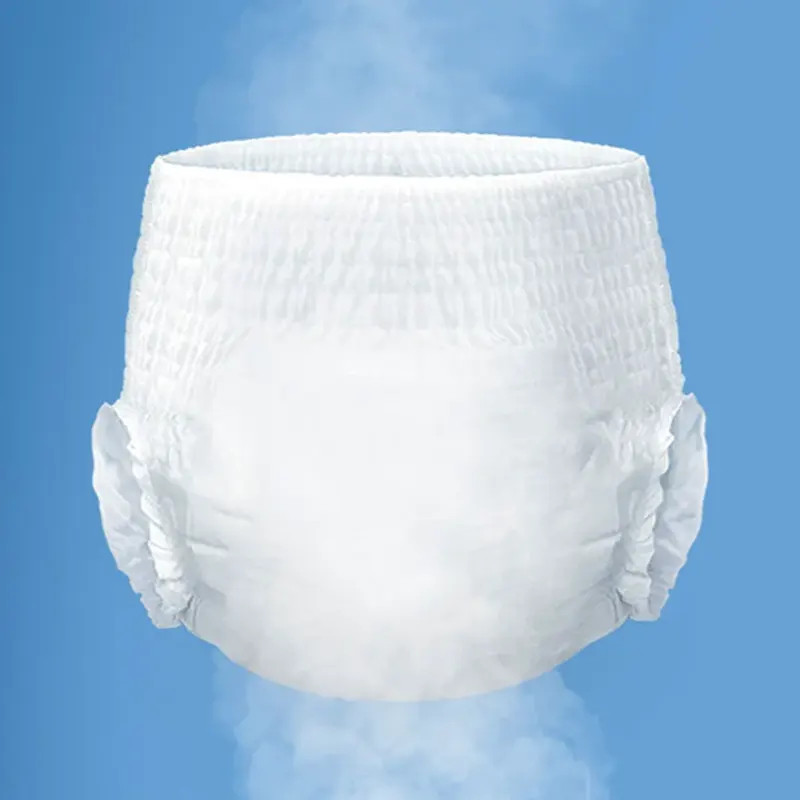 Close-up of absorbent core/cotton fiber highlighting hygiene and safety