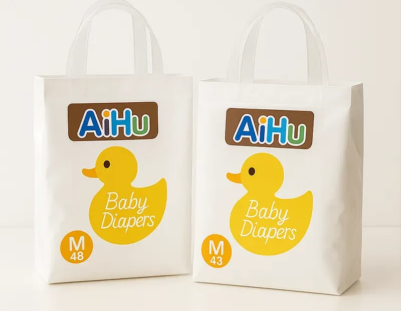 Two packs of AiHu baby overnight diapers