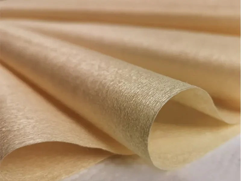 Champagne nonwoven roll (top/inner layer) close-up
