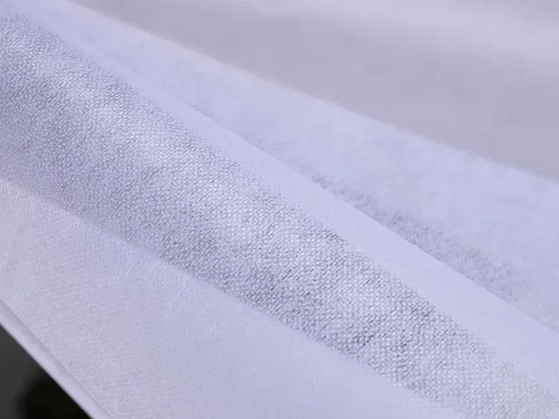 White spunbond nonwoven topsheet fiber detail